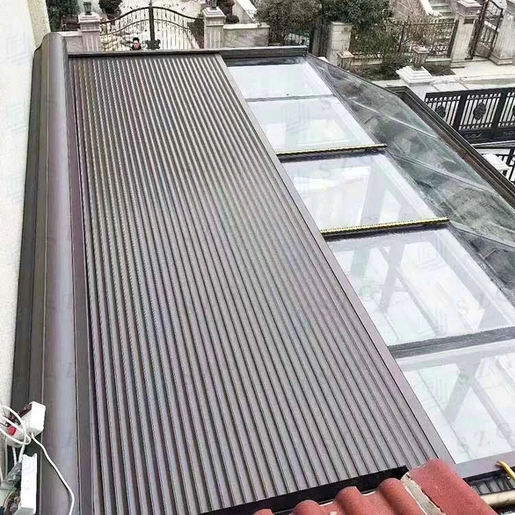 SZG motorized aluminum rolling shutter roof