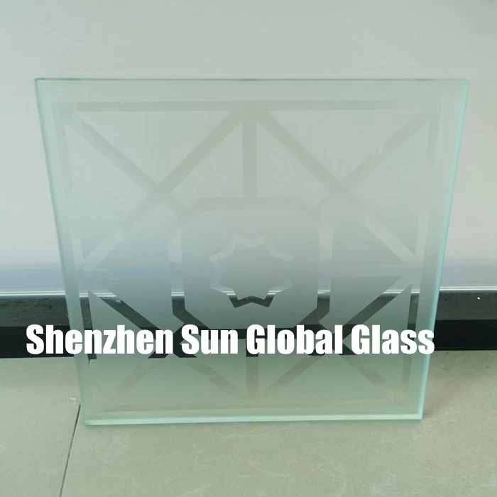 10mm frosted finish tempered glass