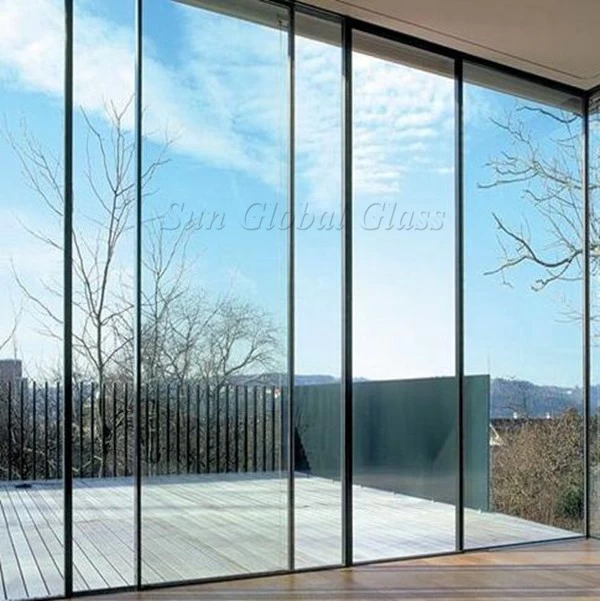 Puertas de vidrio aisladas plegables, puerta de vidrio plegable marco de  aluminio, 5 mm + 9A / 16A / 27A + 5 mm puerta plegable doble glaseado