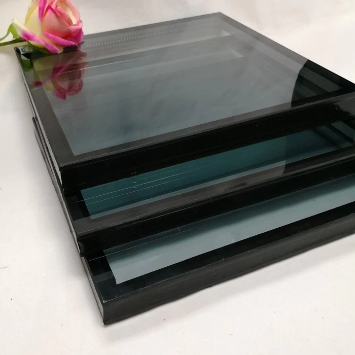 8mm+8mm green reflective tempered insulated glass, 8mm+12A+8mm green ESG IGU, 28mm green double glazed glass