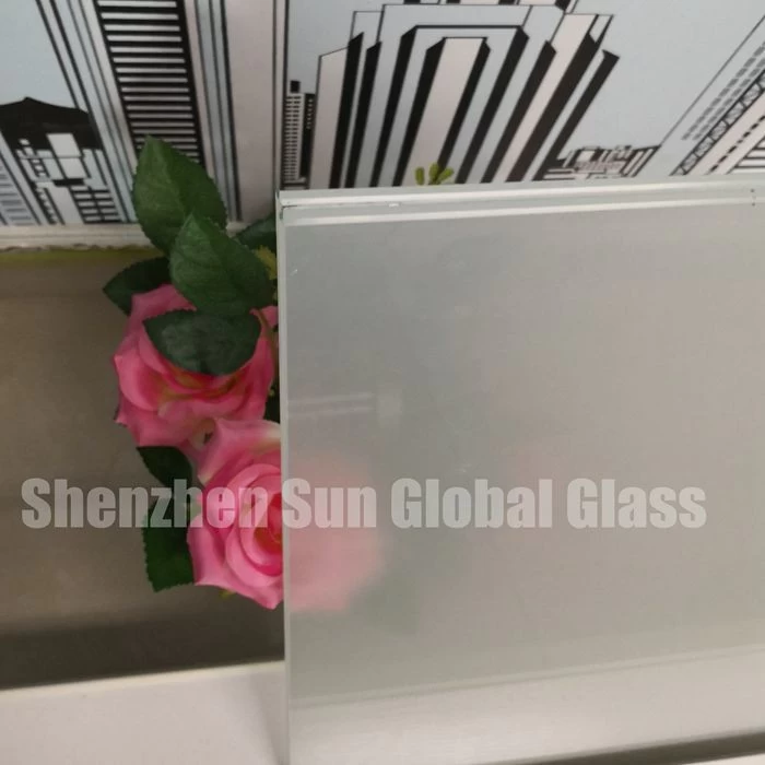 low iron acid etched glass, SGCC certified glass manufacturer, frosted glass partition, PVB laminated glass, milky white laminated glass, frosted glass, opaque laminated glass, canopy glass, PVB frosted glass