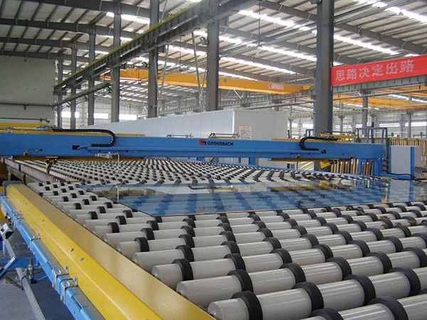 Production line of 5mm dark grey float glass