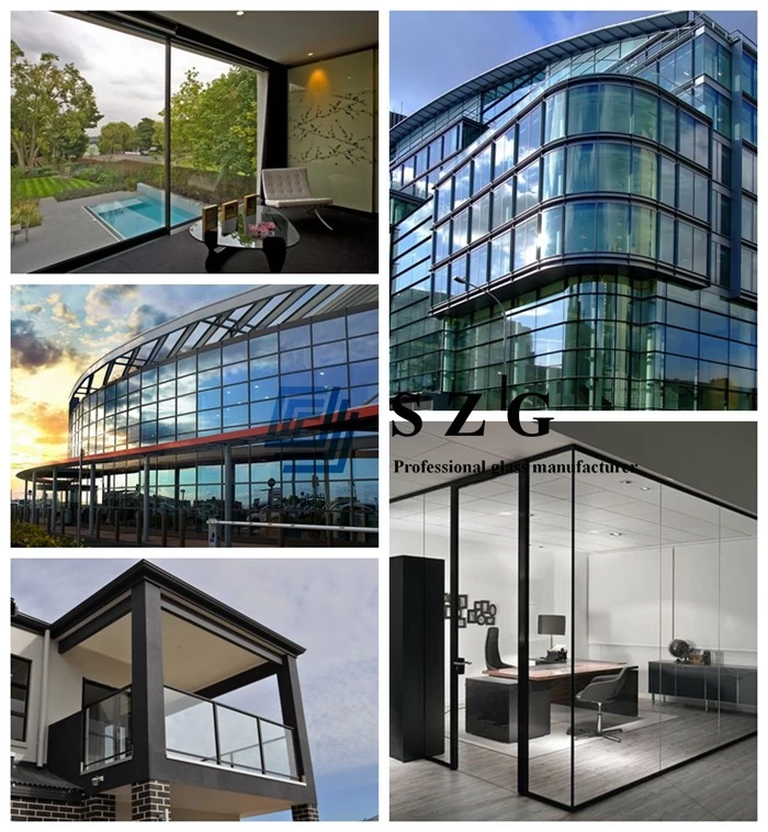 8mm+12A+8mm gray toughened insulated glass, 28mm grey insulating glass, 8mm+8mm double glazed, 8mm+8mm ESG IGU, 28mm double glass unit, 28mm sound proof insulated glass, 8mm+8mm euro insulating glass