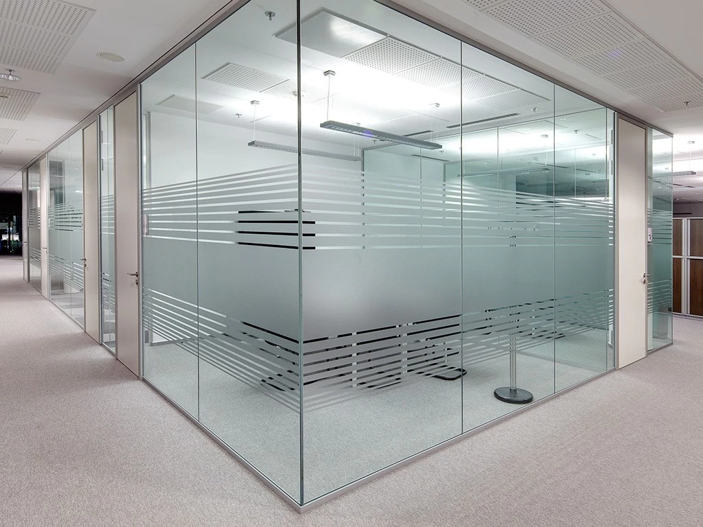 Frameless Double Glazed Glass Wall Partitions