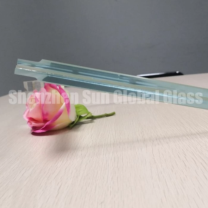 21.52mm ultra clear tempered laminated glass, laminated glass with stepped edge, 21.52mm low iron laminated glass, extra clear toughened laminated glass, railing glass, 21.52 ESG VSG