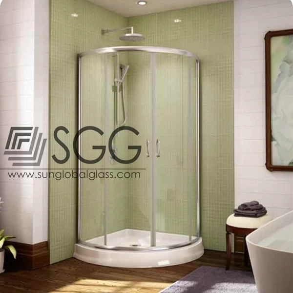 12mm curved shower room glass