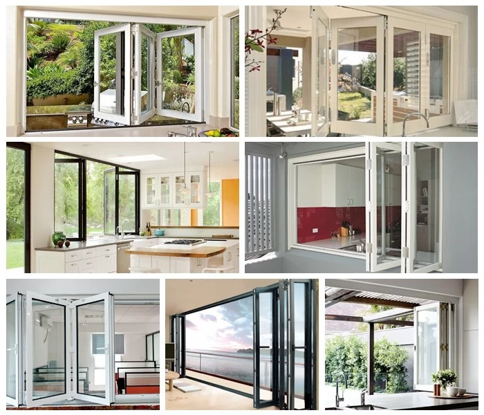 SZG Aluminium Frame Folding Sliding Glass Window