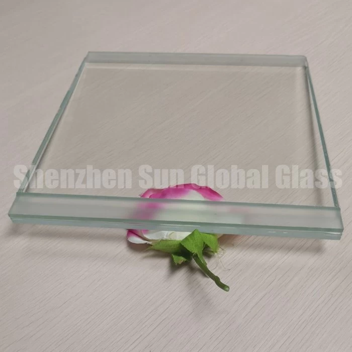 21.52mm ultra clear tempered laminated glass with stepped edge, 10+1.52 PVB+10 low iron tempered laminated glass price, stepped edge 1010.4 extra clear ESG VSG