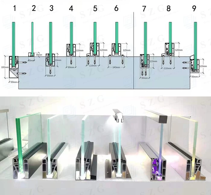 6+6mm Tempered Laminated Glass Railing System-SZG