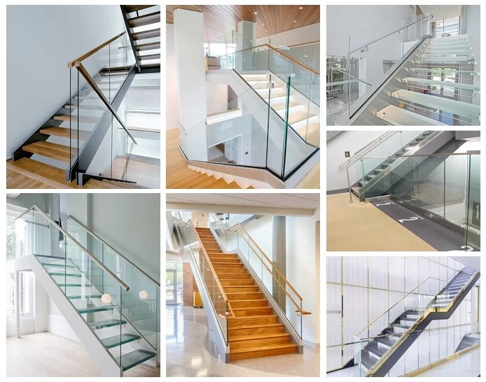 SZG glass u channel railing system for staircase