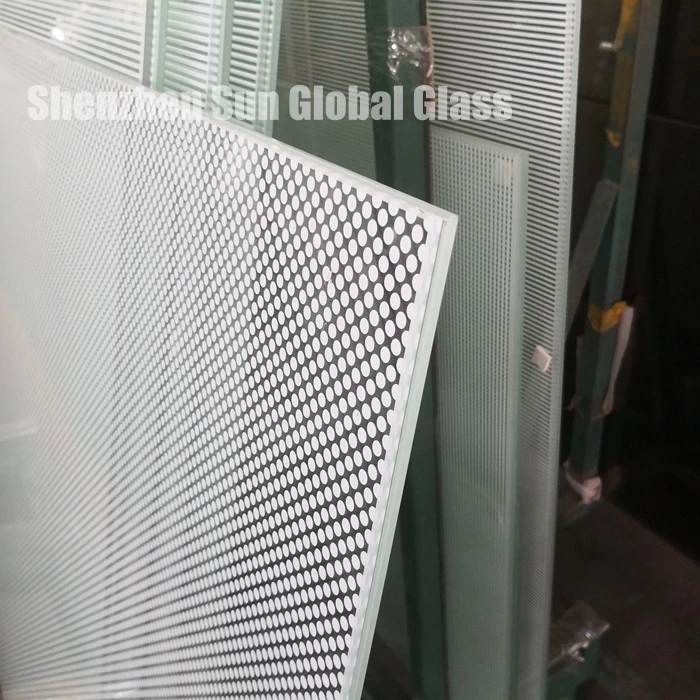 dots ceramic fritted printed Painted graphite silk screen glass