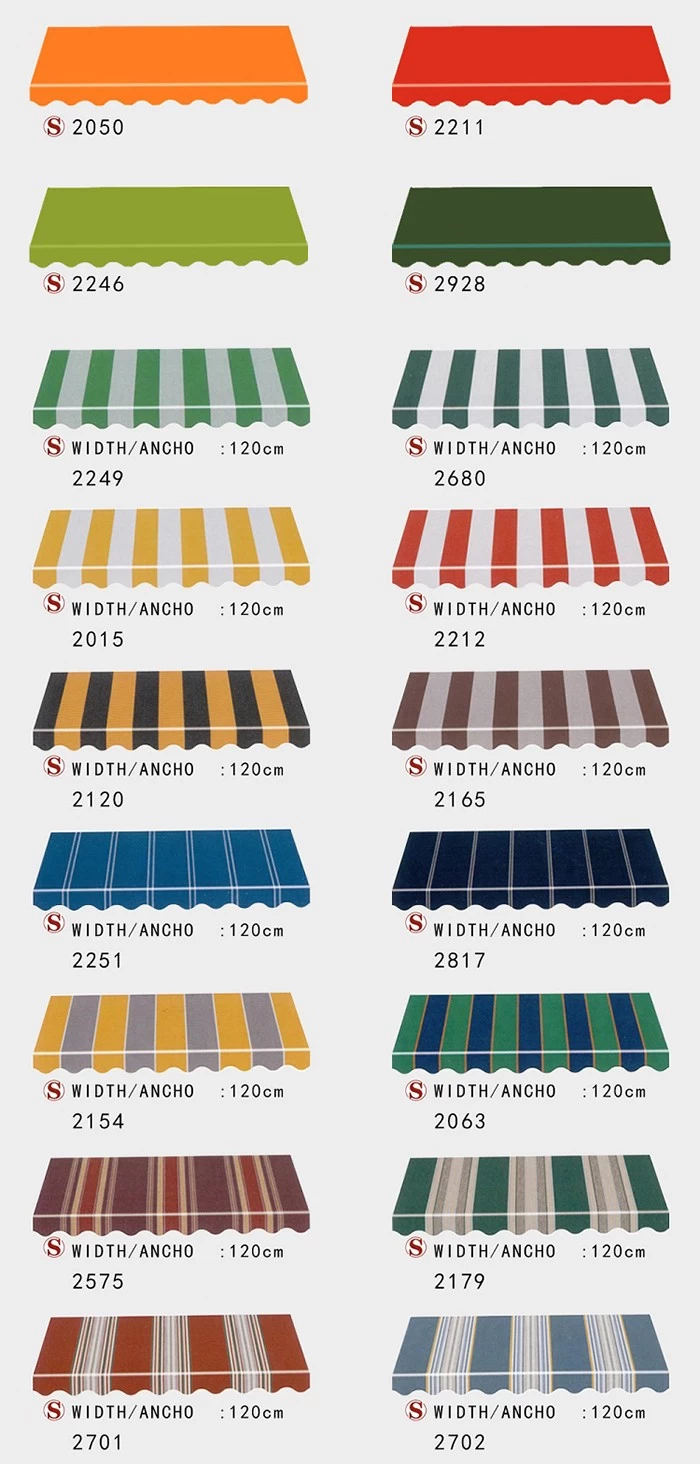 SZG motorized retractable cassette awning fabric