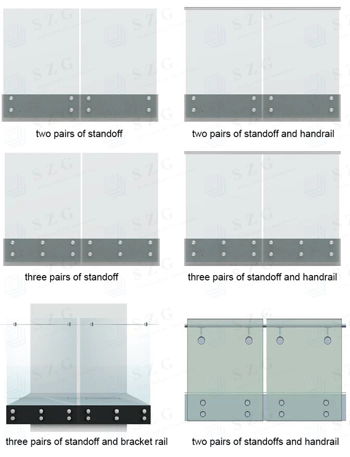 SZG Glass Standoff Balcony Railing System