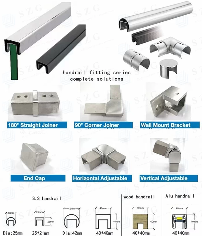 6+6mm Tempered Laminated Glass Railing System-SZG