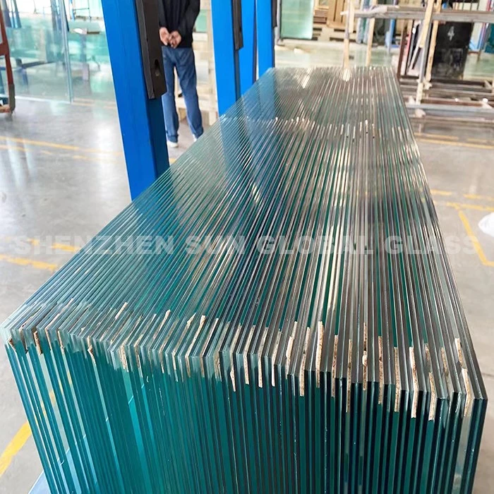 SZG Aluminium U Channel Framed Laminated Glass Partition Wall 