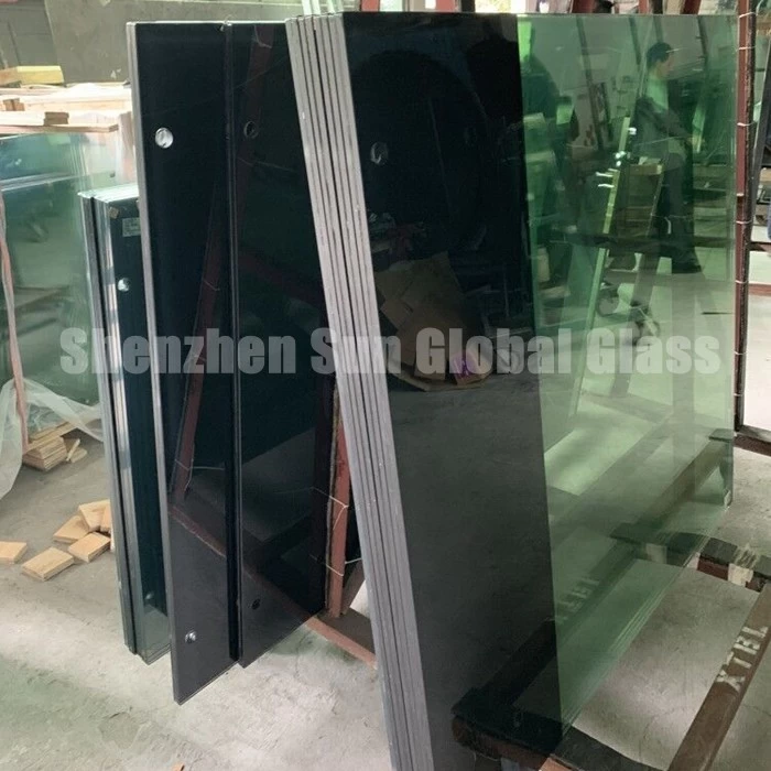 21.52mm silk screen printed tempered laminated glass balustrade, 1010.4 printed toughened laminated glass railing, 10+1.52+10 ESG VSG ceramic frit glass balustrade