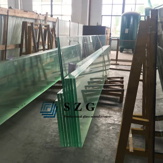 ultra clear toughened glass+2.28mm PVB+12mm Low Iron ESG,26.28mm clear tempered laminated glass,Ultra clear 12126 toughened laminated glass