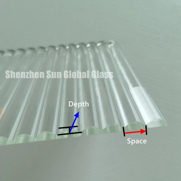 low iron ribbed glass