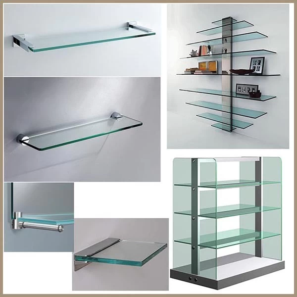 estantes de vidrio 10mm templado proveedor, fabricante de estantes de  vidrio templado de 10mm, estantes de vidrio 10mm rectangular