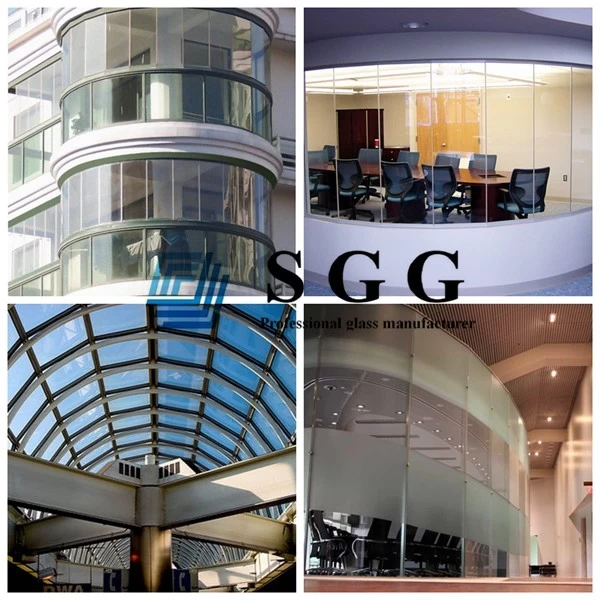 tempered laminated curved glass, toughened curved glass, curved tempered glass, bent glass