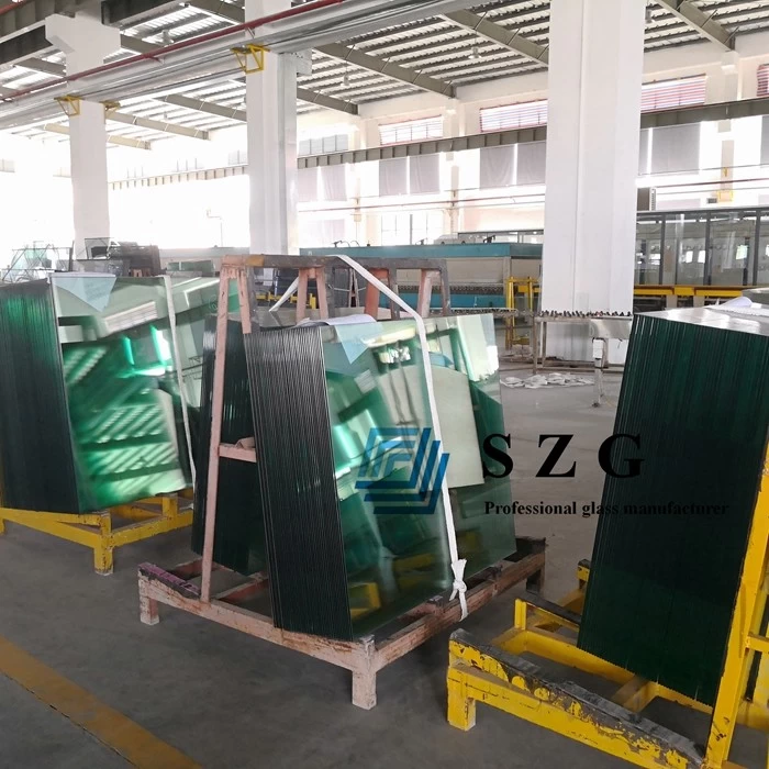 17.52mm light green tempered laminated glass, 8mm+1.52PVB+8mm F green tempered laminated glass, 3/4 inch green toughened sandwich glass, 17.52mm green tempered laminated glass price, green double glazing
