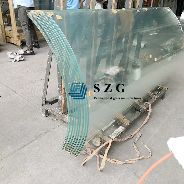 13.52mm curved laminated glass railing