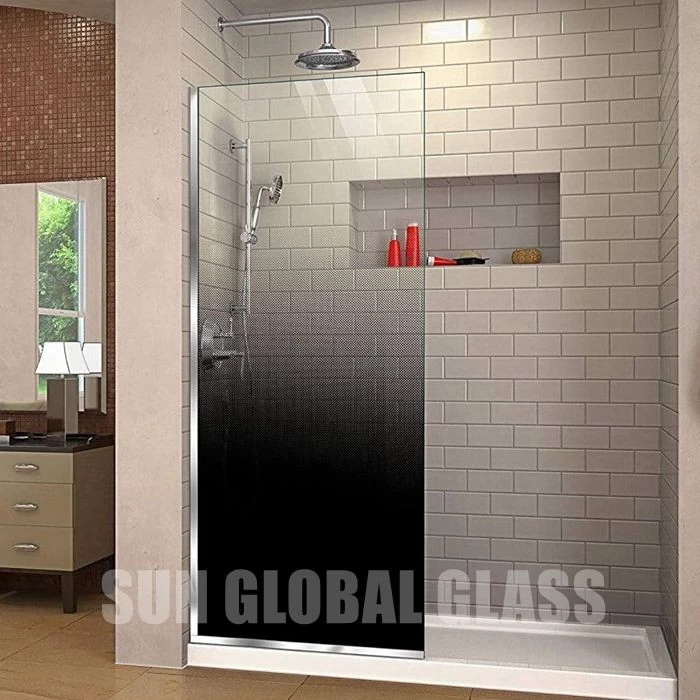 10mm gradient shower door glass
