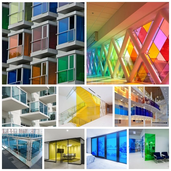 colored tempered laminated glass