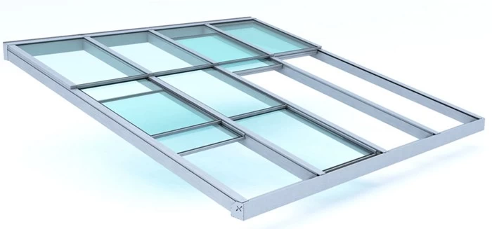 Automatic Retractable Sliding insulated Glass Roof Systems