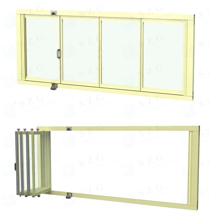 SZG Aluminium Frame Folding Sliding Glass Window