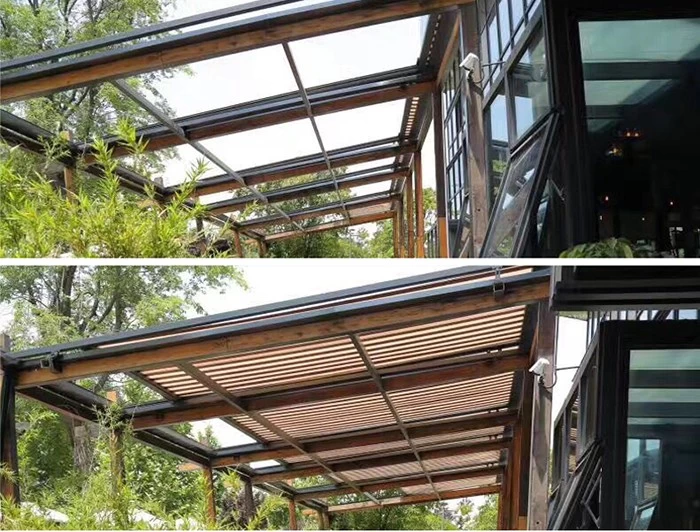 SZG motorized pvc glass sunroom roof 