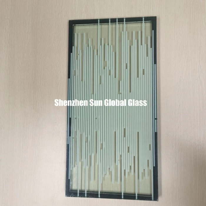 25.52mm white stripe toughened laminated insulated glass