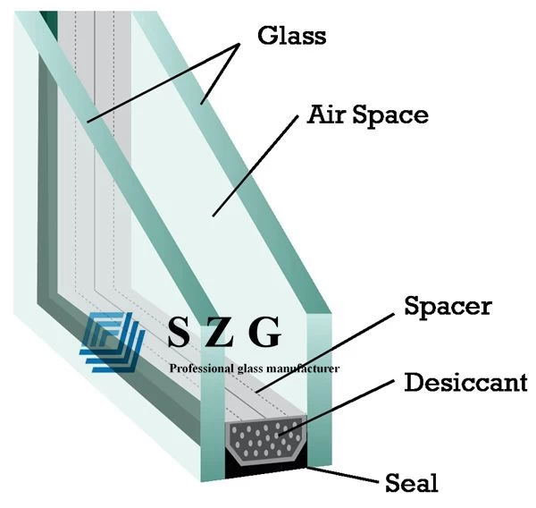 15mm spacer insulated glass, 6+6 clear insulated glass, 6mm+6mm double glazing, 6mm+6mm insulating glass, soundproof glass