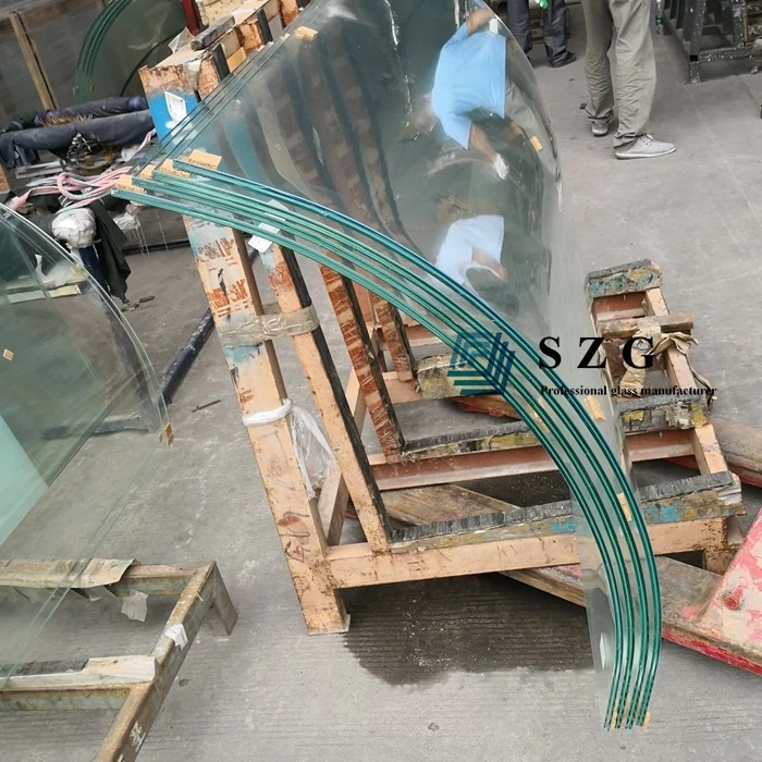 13.52mm low iron curved tempered laminated glass, 66.4 low iron curved glass, 6mm+6mm ultra clear curved ESG VSG