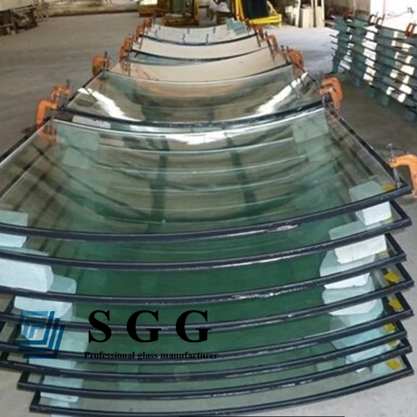 10mm+12A+10mm curved insulated  glass,10+10mm bent  insulated glass panel, 10 12 10mm double glazing glass