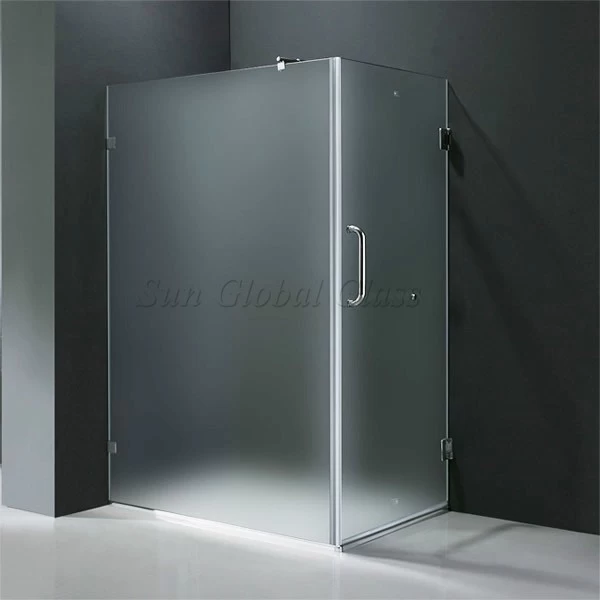 10mm matowe hartowane szkło prysznic, kwas wyryte hartowanego prysznic drzwi szklane, drzwi prysznicowe 10mm szkła hartowanego