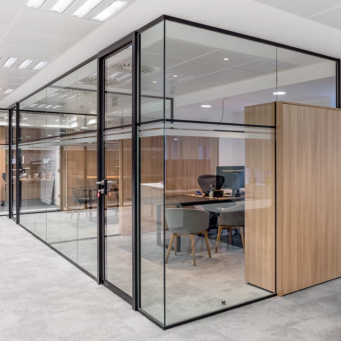 10mm tempered glass office partition wall, 10mm toughened glass aluminium u channel room dividers, aluminium u channe glass partition wall system