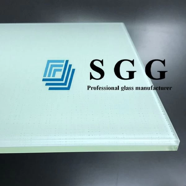 12.76mm silk screen laminated tempered glass panel, 6mm+6mm laminated silk screen printing toughened glass, 662 sandwich printing tempered glass China supplier
