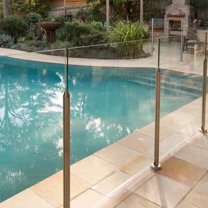 El panel de cristal de la cerca de la piscina de 12m m, los paneles de cristal empapados en calor de la barandilla de 12m m, pasamano del vidrio de 1/2 pulgada
