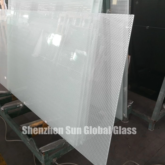 Vetro trasparente grafite HS da 12 mm, vetro stampato Frit 1/2 pollice, vetro trasparente HS da 12 mm Bordo lucido