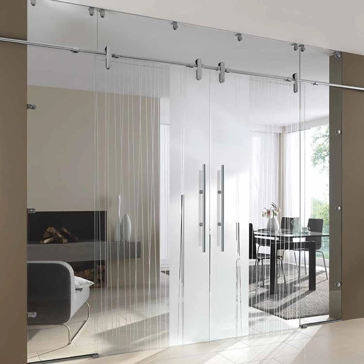 12mm tempered glass sliding door, 6+6mm laminated glass sliding door, sliding glass with stainless steel hanging wheel rollers