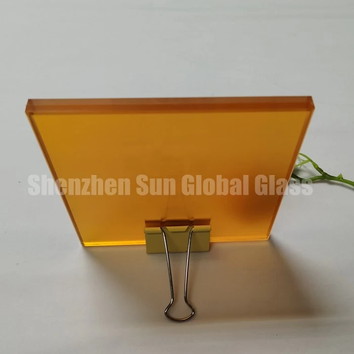 13.52mm frosted colored PVB laminated glass, 66.4 colored toughened laminated glass SGCC certified glass factory, 1/2 inch colour ESG VSG glass CE certified glass factory