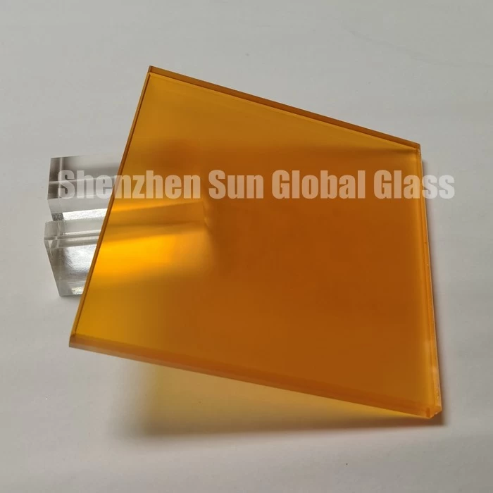 13.52mm frosted colored PVB laminated glass, 66.4 colored toughened laminated glass SGCC certified glass factory, 1/2 inch colour ESG VSG glass CE certified glass factory