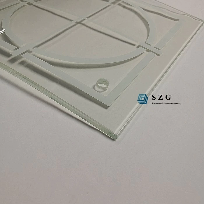 13,52 mm matalarautainen painettu karkaistu laminoitu kaareva lasi, 6 + 1,52 PVB +6 erityisen kirkas kaareva karkaistu laminoitu lasi painotuotteella, 66,4 ultra kirkas ESG VSG keraaminen frit kaareva lasi