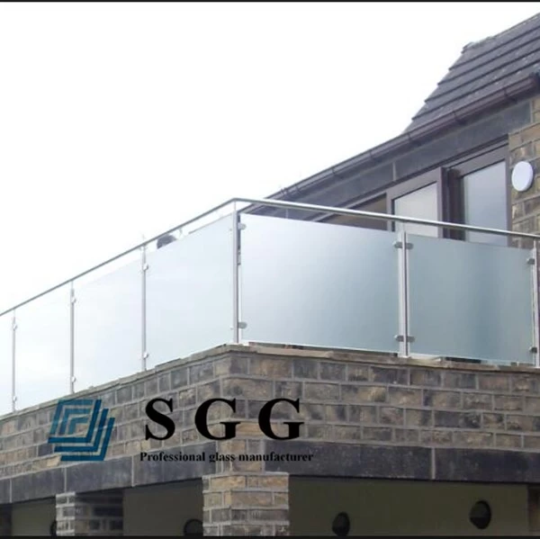 15 mm tempered glass balustrade, 5/8 inch  toughened glass railing, 15mm frameless toughened glass for railing.