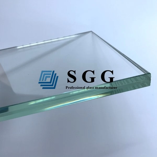 17.52 mm Super White SGP templado vidrio laminado, 8 mm + 1.52 SGP película centinela + 8 mm huracán prueba ultra claro vidrio de seguridad