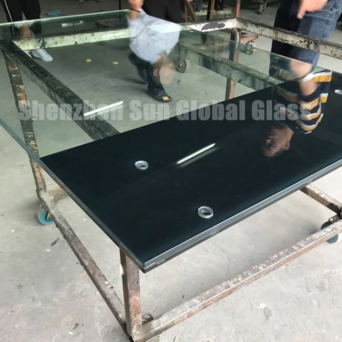 21.52mm silk screen printed tempered laminated glass balustrade, 1010.4 printed toughened laminated glass railing, 10+1.52+10 ESG VSG ceramic frit glass balustrade