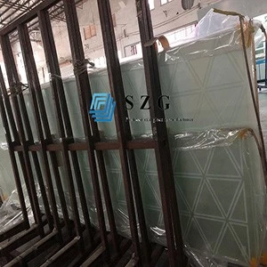 25.52mm thick extra clear tempered laminated with digital printed gradient glass panel, 12+12mm+1.52mm SGP tempered laminated glass.