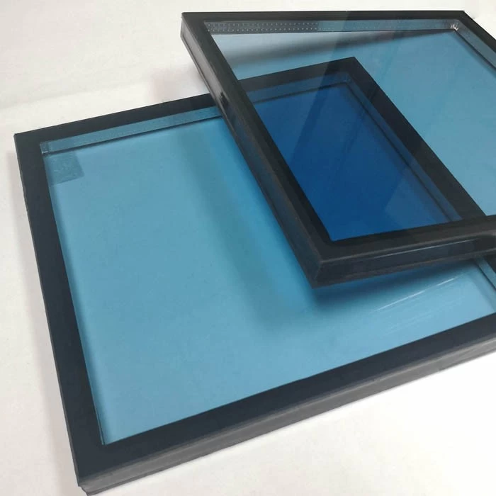 28mm ford blue low E double glazed glass, 8mm blue tempered glass+12A+8mm Low E tempered insulating glass, 28mm ESG double glass unit