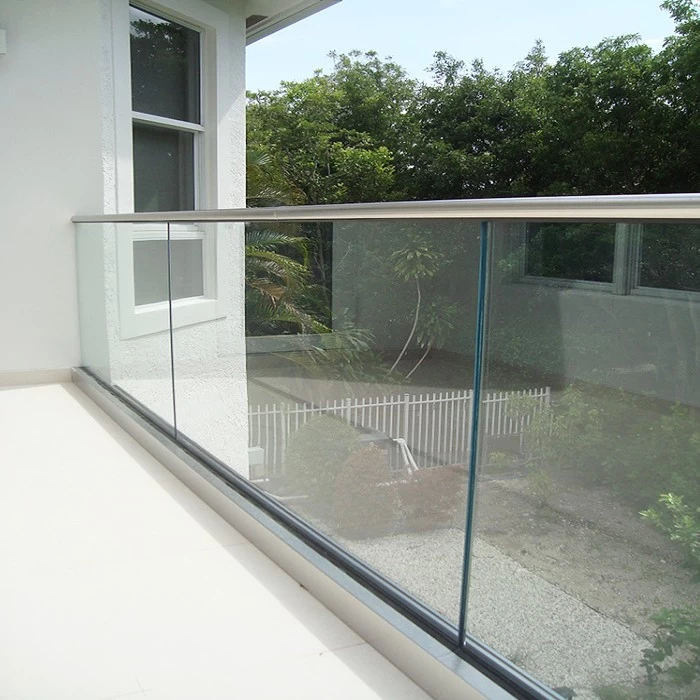 6-22mm tempered and laminated glass railing top handrail, glass balustrade stainless steel top rail, aluminum tube for glass railing handrail